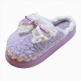 thumbnail image 1 of Dmsael Memory Foam Slippers House Slippers for Women Men Soft Cotton Indoor Shoes Memory Foam Slip On bedroom Slippers Purple,6, 1 of 5