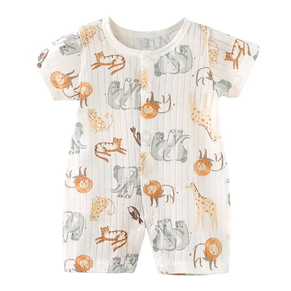 Dmsael Newborn Romper Baby Boy Baby Romper Jumpsuit, Premium Soft Rayon One Piece Pajamas Boy Girl 2-Way Zipper Coverall Sleeper,Orange