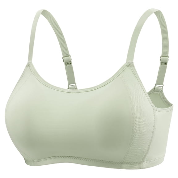 Dmsael Padded Bra Bra Low Cut Sexy Push Up Bralettes for Women Padded Comfy Smoothing Wireless Lifting Bras Seamless Bralette Light Green,42