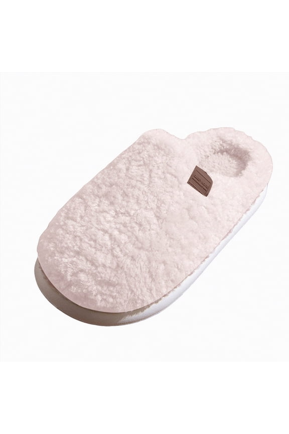 Slip On Slippers for Women omen's Knit Memory Foam Slippers Warm Soft House Shoes with Anti-slip Sole White,5.5-6