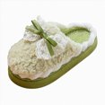 thumbnail image 1 of Dmsael Slippers for Women House Slippers for Women Men Soft Cotton Indoor Shoes Memory Foam Slip On bedroom Slippers Green,6, 1 of 4