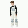 thumbnail image 1 of Dmsael Snowsuit Kids Kids Snow Ski Bib Pants Winter Waterproof Windproof Ripstop Warm Insulated Snowboard Overalls Boys White,12-14 Years, 1 of 6