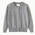 thumbnail image 1 of Dmsael Sweaters Girls Crewneck Sweaters Casual Long Sleeve Drop Shoulder Pullover Sweaters Fall Cable Knit Tops Grey,11-13 Years, 1 of 5