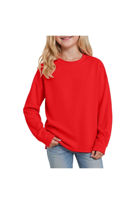 Teen Girl Long Sleeve Shirts Toddler Kids Baby Girls Boys Long Sleeve Shirts Raglan Shirt Baseball Tee Tops Bunny Clothes for Toddler Girls Red,1-2 Years