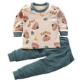 thumbnail image 1 of Dmsael Toddler Baby Boy Clothes Infant Fall Winter Outfits Striped Waffle Long Sleeve Crewneck Sweatshirts Pants 3Months-12Years,4-5 Years, 1 of 6