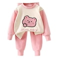 thumbnail image 1 of Dmsael Toddler Boy Girl Outfit Baby Fall Winter Clothes Long Sleeve Sweatshirt Pants Set 3 6 12 18 24 Months 2T 3T 4T 5T Toddler Baby Outfits, 1 of 6