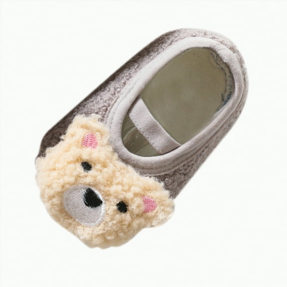 Dmsael Toddler Boy Shoes Baby Sock Shoes Toddler Walking Shoes Infant Non-Slip Slippers Soft Rubber Sole Sneakers for Baby Boys Girls Grey,7