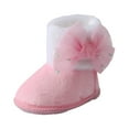 thumbnail image 1 of Dmsael Winter Boots for Toddler Boys Toddler Slippers Girl Boy House Shoes Fuzzy Hard Bottom Winter Boots Baby Cozy Walking Sock Shoes Pink,5, 1 of 7