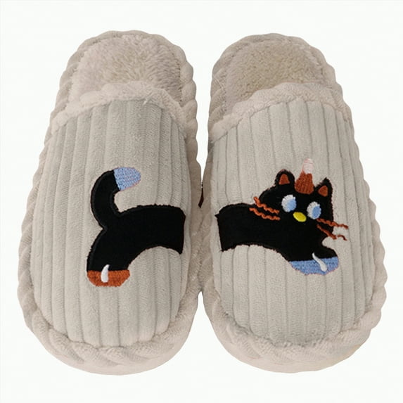 Dmsael Winter Slippers for Women Women's Memory Foam Indoor House Slippers House Shoes with Wide Widths Khaki,7