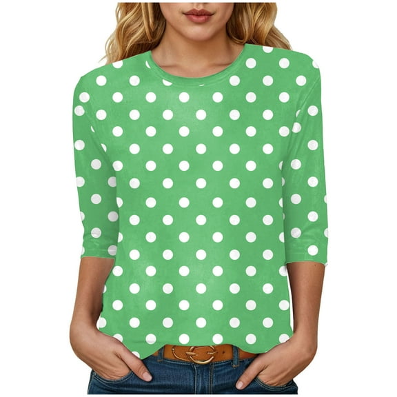 Dmsael Women'S Outfits Women's Long Sleeve Shirts Casual Crew Neck T-Shirt 2025 Basic Fall Tops Classic-fit Tee Breathable Cotton Top Green,3XL