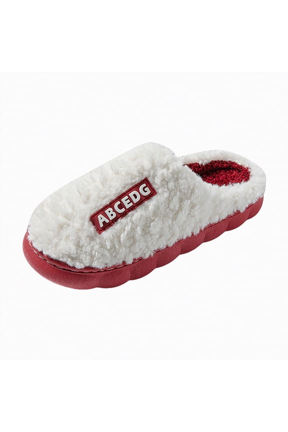 Womens Gifts omen's Knit Memory Foam Slippers Warm Soft House Shoes with Anti-slip Sole White,6.5
