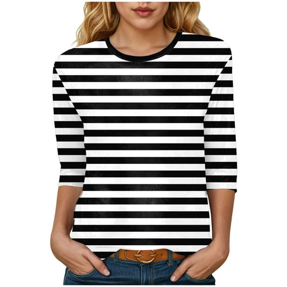 Dmsael Womens Tops Womens Long Sleeve Scoop Neck Ribbed Knit Fitted Casual Tops Tee Slim Basic Shirts Black,2XL