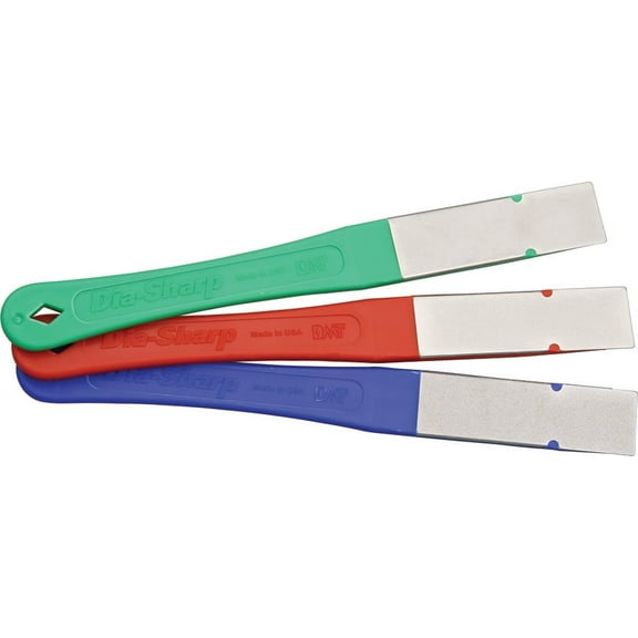 Hone Set, 7 in W, 3/4 in L, 3/16 in H, Diamond, 9, 25, 45 Grit, Blue/Green/Red