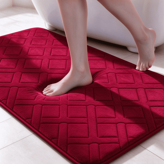 Dmuso Bath Mat, Extra Soft Bathroom Rugs with Rubber Backing, Quick Dry, Non Slip, Absorbent Bath Mats for Bathroom Floor, Tub and Shower, 16"x24"