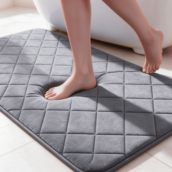 Dmuso Bath Mat, Extra Soft Bathroom Rugs with Rubber Backing, Quick Dry, Non Slip, Absorbent Bath Mats for Bathroom Floor, Tub and Shower, 16"x24"