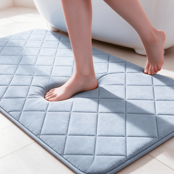 Dmuso Bath Mat, Extra Soft Bathroom Rugs with Rubber Backing, Quick Dry, Non Slip, Absorbent Bath Mats for Bathroom Floor, Tub and Shower, 16"x24"