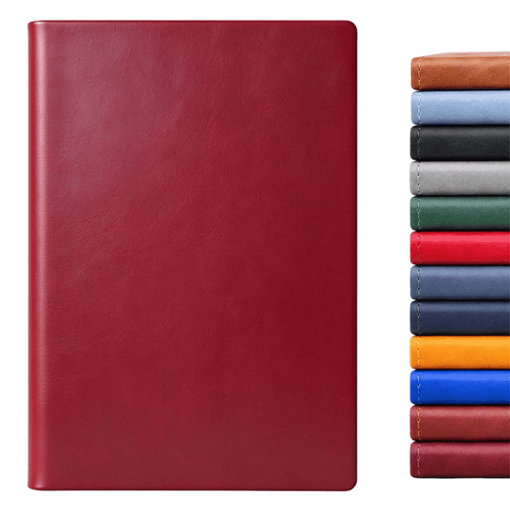 Dmuso Journal Notebook, Leather Hardcover Notebook, A5 Medium Size Journal Notebooks for Women & Men, Journaling, Writing, Work & Office Supplies