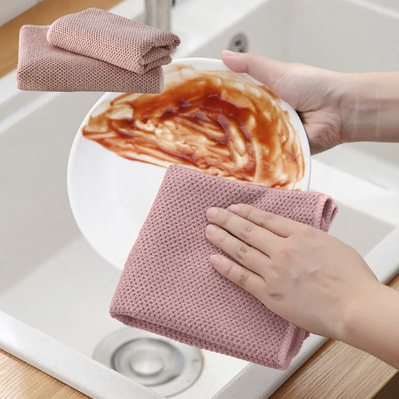 Dmuso Microfiber Cleaning Cloth Ultra Soft Absorbent Dish Cloths Quick Drying Long Lasting Waffle Weave Cleaning Rags for Cleaning & Drying Dishes (12 x 12")