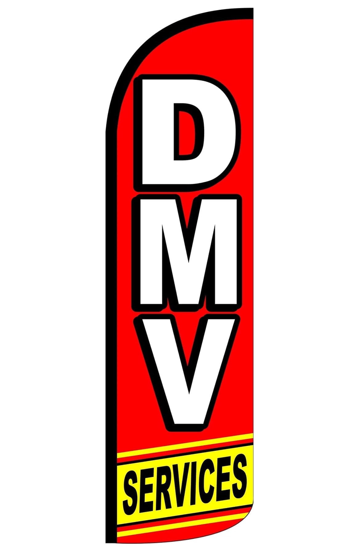 Dmv Service Windless flag Without Pole Advertisement /Business Flags | Feather Flag |