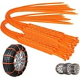 thumbnail image 1 of Dmxedts Reusable Zip-Tie Tire Snow Chains, Universal Anti-Skid Tire Straps with Adjustable Buckles, Portable Car Snow & Mud Traction Chains for Cars, SUVs & Trucks (20-Pack), 1 of 7