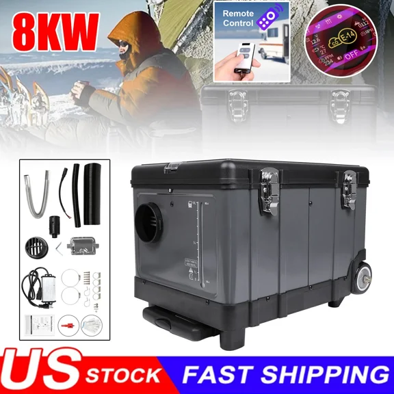 Dmzosmd 8KW Diesel Air Heater 12V 24V 110V All in One Parking Heater Bluetooth APP Remote LCD for Car RV Truck Trailer Camper Boat Vehicle