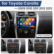Dmzosmd 9" For Toyota Corolla 2009-2013 Android Car Stereo Radio 2GB+32GB GPS Navigation, Bluetooth, WiFi, CarPlay & Android Auto