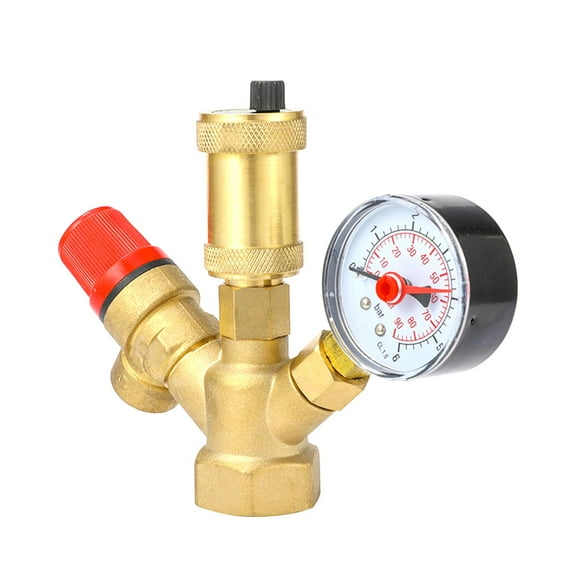 Dn25 Boiler with Pressure Gauge 25mm Water Air Vent Gauge Regulator for