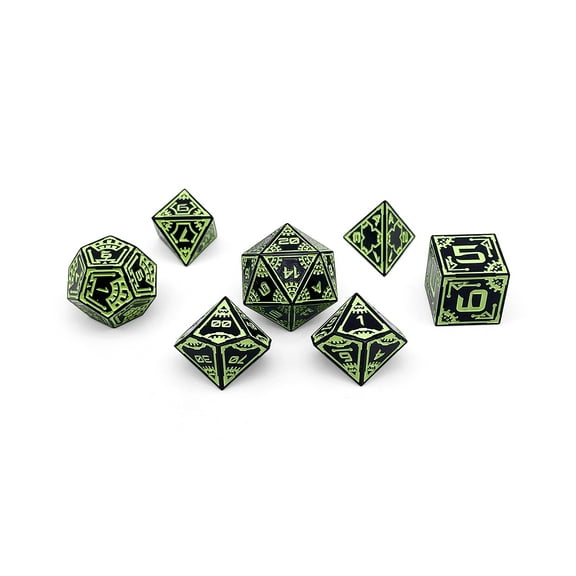 DnD Dice | Aurora Lights - Space Dice 7 Piece RPG Set | Norse Foundry