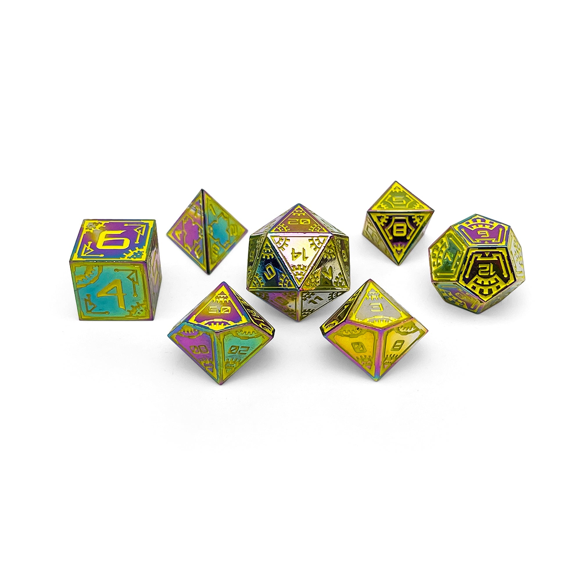 DnD Dice | Solar Flare - Space Dice 7 Piece RPG Set | Norse Foundry