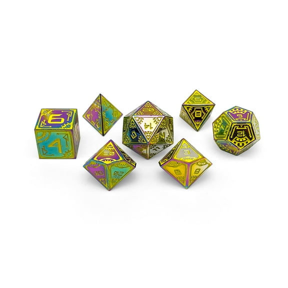 DnD Dice | Solar Flare - Space Dice 7 Piece RPG Set | Norse Foundry