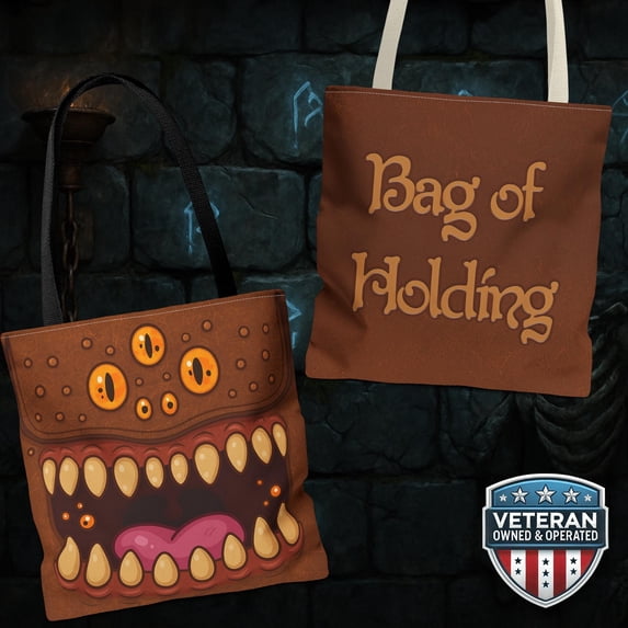 DnD Halloween Mimic Tote Bag Trick or Treat Dungeons and Dragons Bag of ...