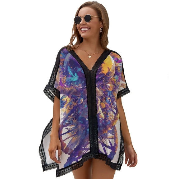 Dna Strand (2) Printed Women's Swimsuit Cover Up Summer Swimsuit Dress
