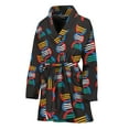 thumbnail image 1 of Dna Strands Pattern Women Bathrobe One Size Univeral Fits Fashion Lightweight Plush Fleece Long Robe For Women, 1 of 3