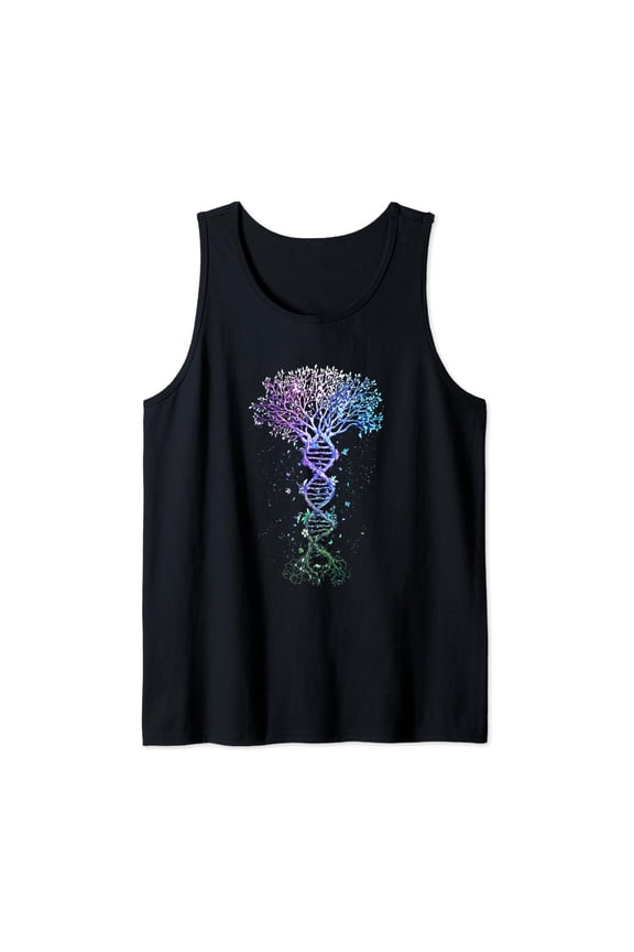 Dna Tree Life Earth Genetics Biologist Science Gift Tank Top Size S-3XL