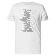 Dna With Binary Code T-Shirt Men -Image by Shutterstock, Male 4X-Large