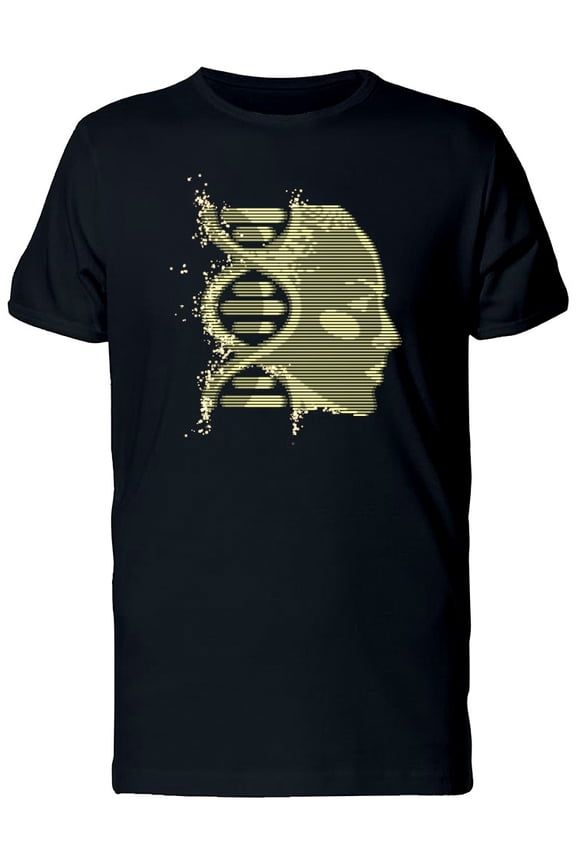 Dna With Face T-Shirt Men -Image by Shutterstock, Male Medium