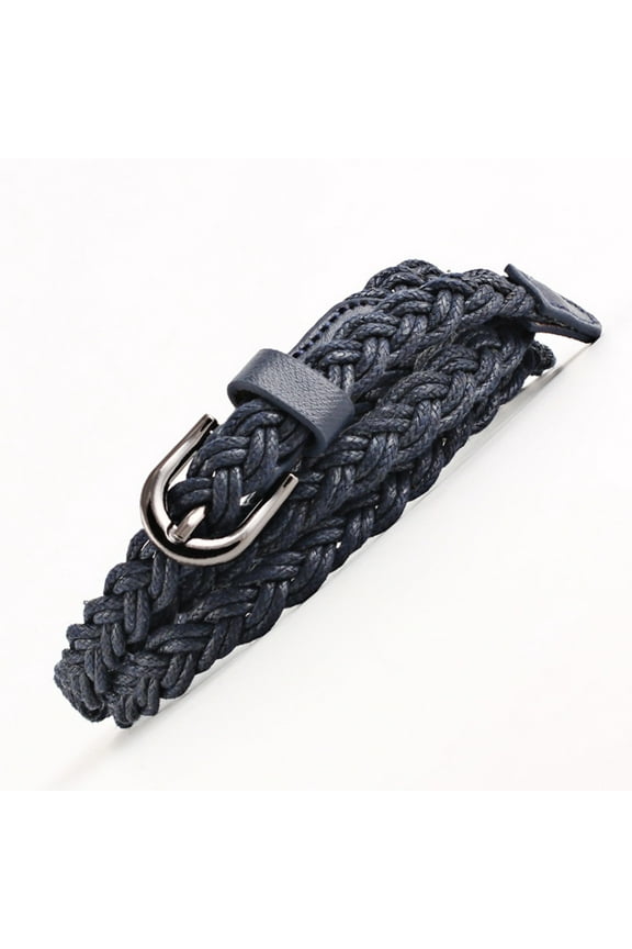 Clearance! Classic Vintage Wax Rope Clothing Braided Belt Women's Pin Buckle Fashion Dress Pants Hand Braided Women's Belt Navy One Size Overstock Items Clearance All Prime