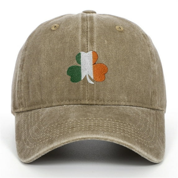Dndif Clearance! Irish Vintage Baseball Cap Embroidered Cotton Adjustable Distressed Dad Hat Khaki One Size Overstock Items Clearance All Prime