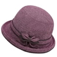 thumbnail image 1 of Dndif Clearance! Women's Autumn And Winter Dome Casual Fisherman Pot Hat Small Bowler Hat Purple M Overstock Items Clearance All Prime, 1 of 2