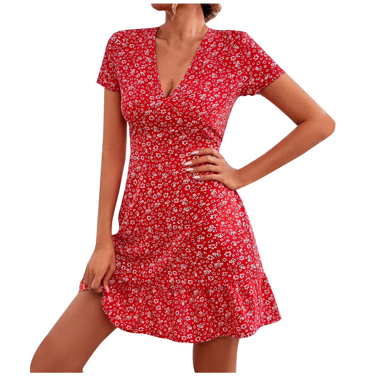 Dndkilg Beach Dresses for Women,2024 Spring Summer Trendy Elegant Wrap ...