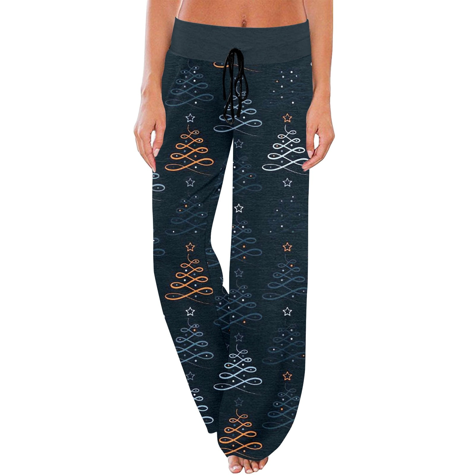 Dndkilg Christmas Pj Pants for Teen Girls Snowflake Funny Holiday Wide