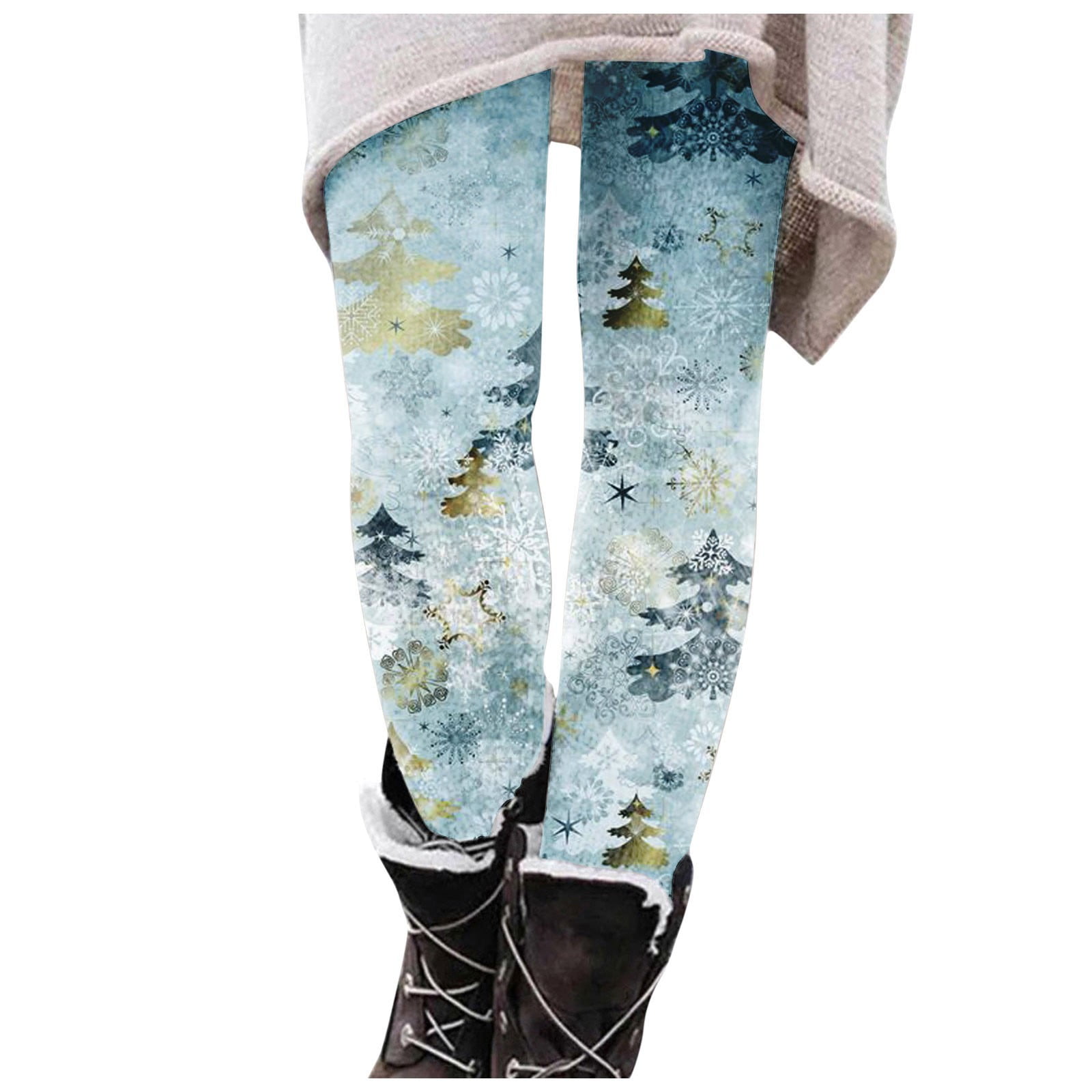 Christmas Sky Print Yoga Pants