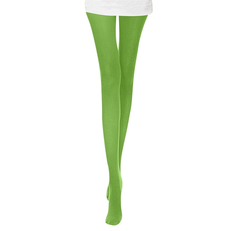 Neon Green Footless Tights