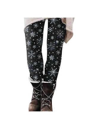 Dezsed Best Hot Winter Leggins Women Fleece Lined Ugly Christmas Leggings  Tribal Snowflake Pattern Thicken Winter Legging Women Pants