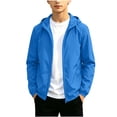 thumbnail image 1 of Dnhxils Boys Rain Jacket Waterproof Hooded Raincoat for Teens Kids Spring Outdoor Long Sleeve School Clothes, 1 of 1