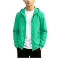 thumbnail image 1 of Dnhxils Boys Rain Jacket Waterproof Hooded Raincoat for Teens Kids Spring Outdoor Long Sleeve School Clothes, 1 of 1