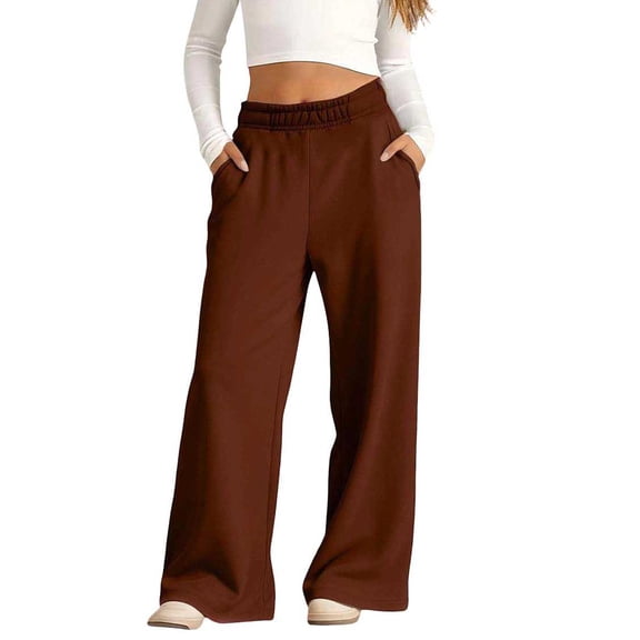 Dnhxils Girls Sweatpants Back to School Clothes for Teen Girls Wide Leg Sweatpants with Pockets for Kids