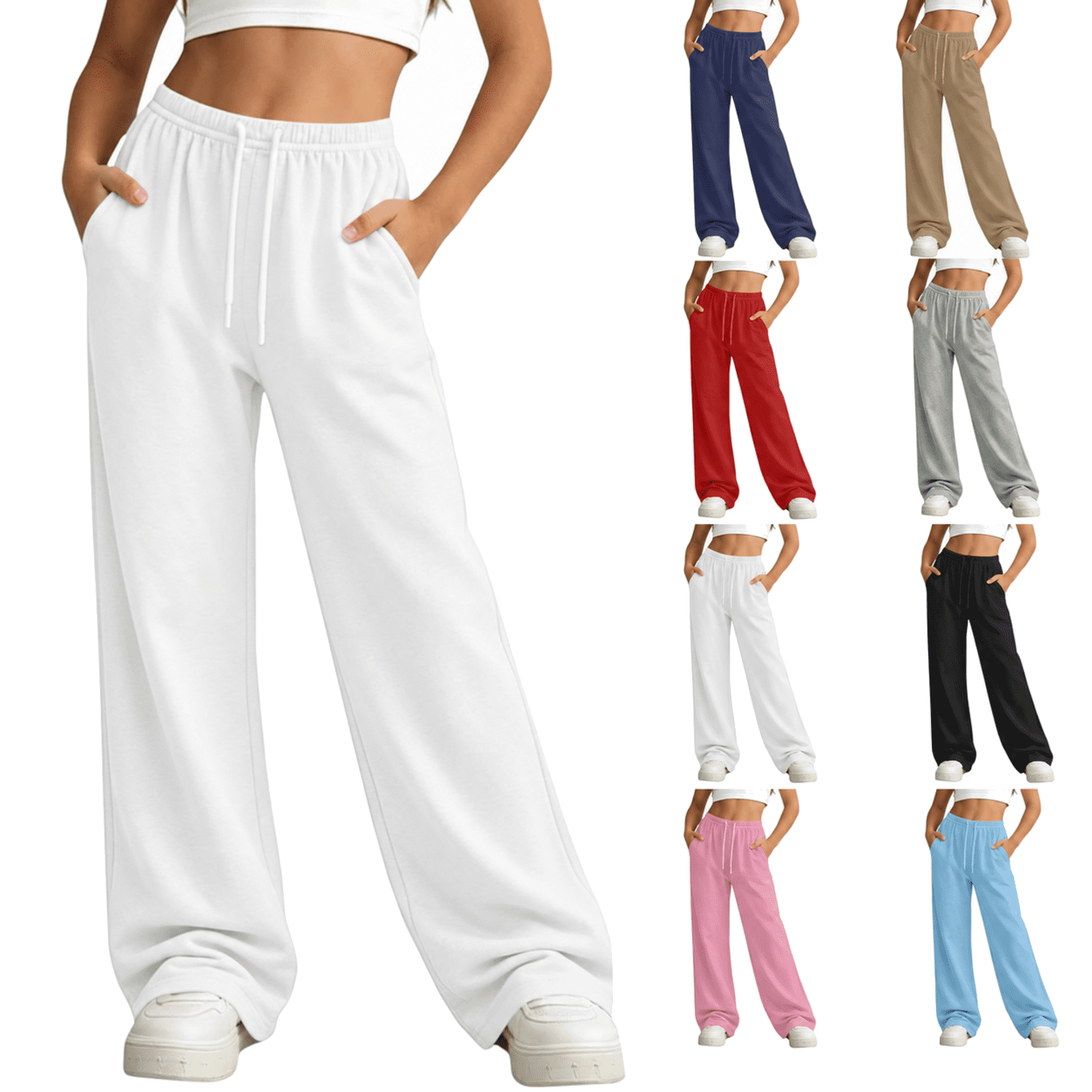 Dnhxils Sweatpants for Teen Girls Back to School Clothes Lightweight Summer Sweatpants with Pockets for Teens