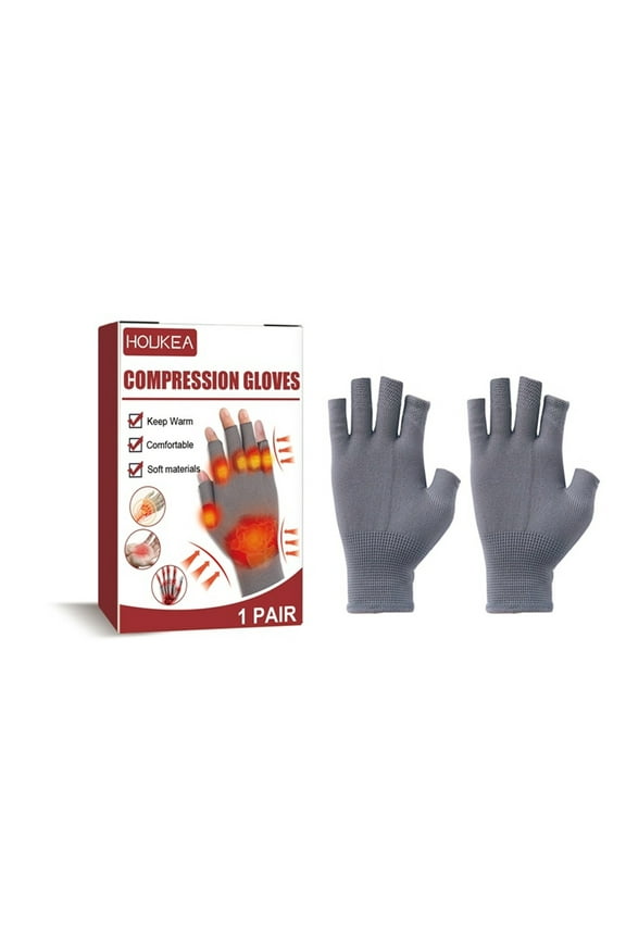 1 Pair Arthritis Gloves For Men And Women - For Arthritic Joints - Open Finger Gloves