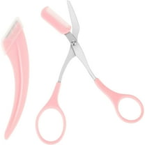 Dnogom 2PCS Eyebrow Trimmers Scissors With Comb Professionals Precision Eyebrow Comb Scissors Set Small Eye Brow Razors Eyebrow Trimming Scissors Eyebrow Grooming Kit